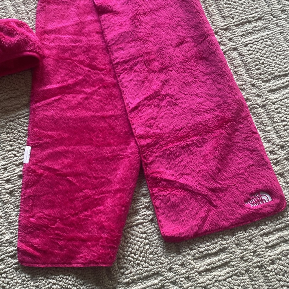 North face pink headband ear warmer & scarf